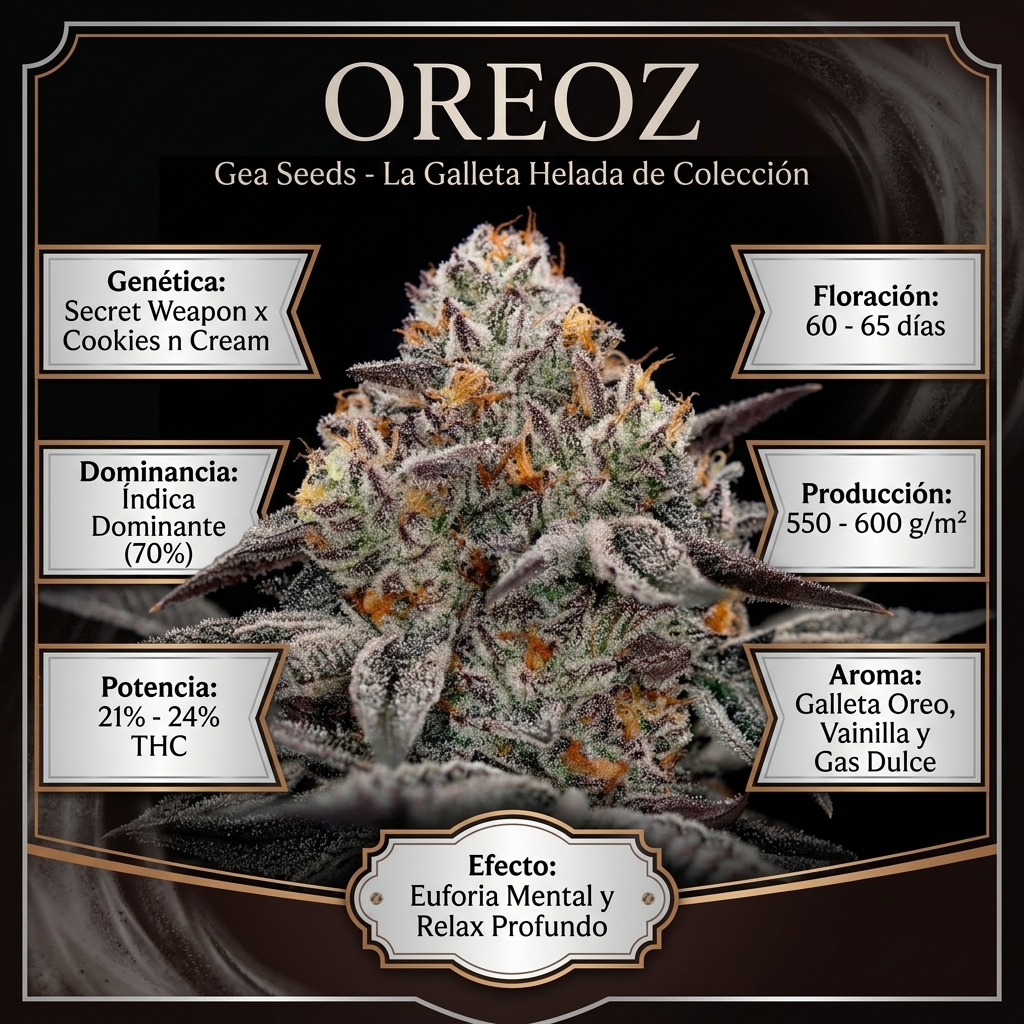 Infografía botánica y técnica de semillas Oreoz de Gea Seeds